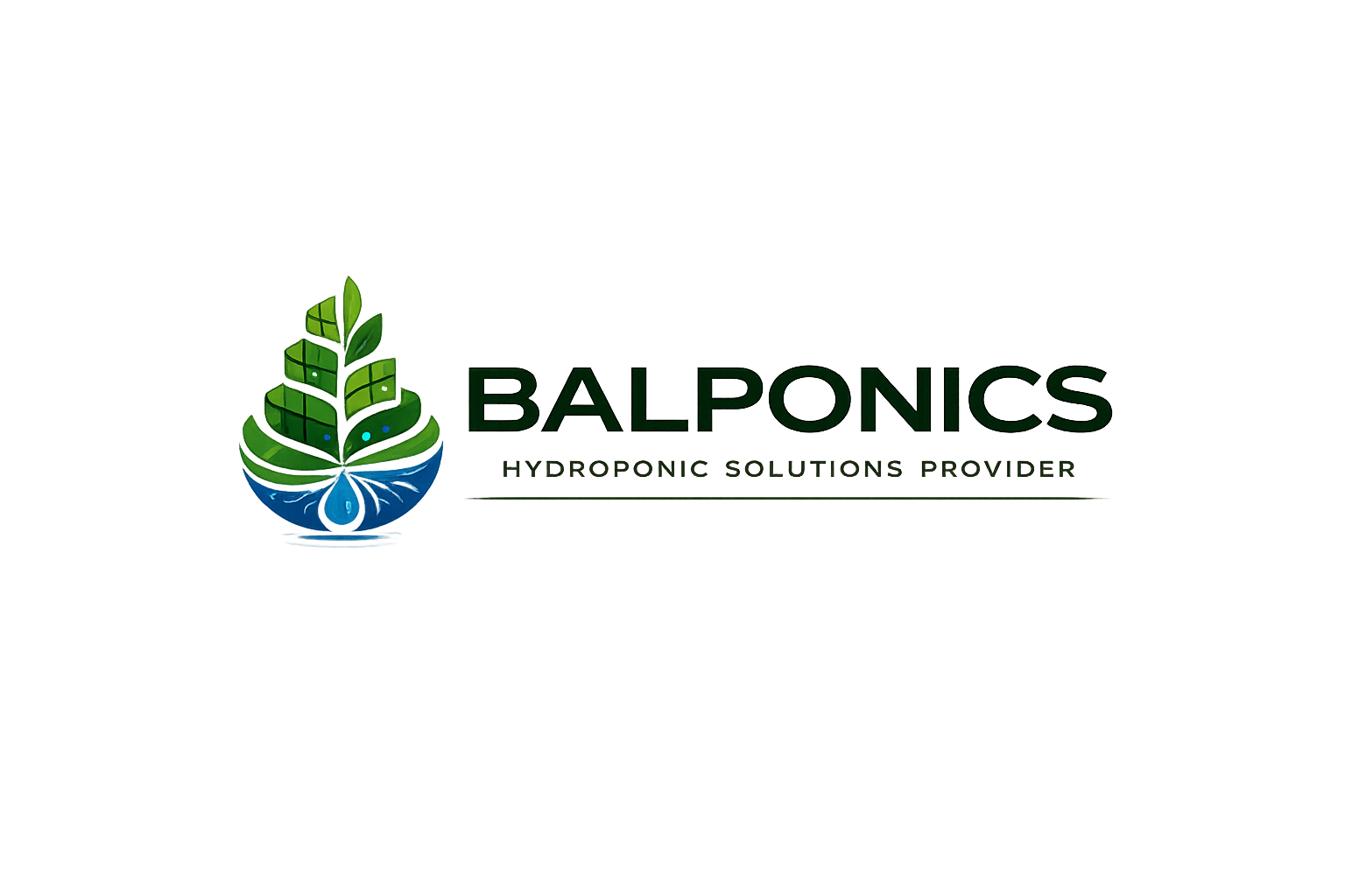 Balponics hydroponic solutions provider brand mark