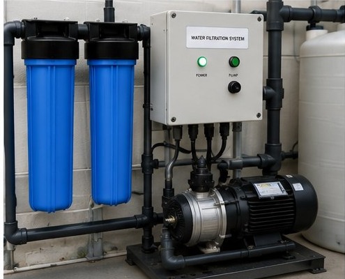 Water filtration units and pump system