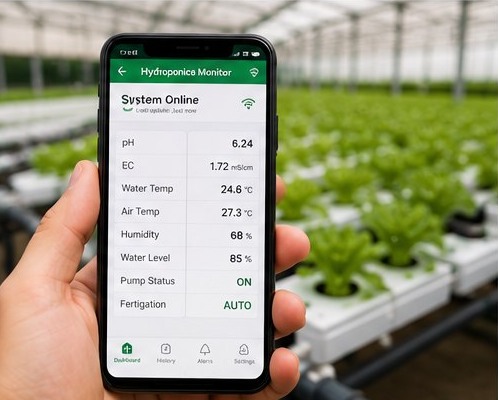 Mobile dashboard for remote hydroponic monitoring