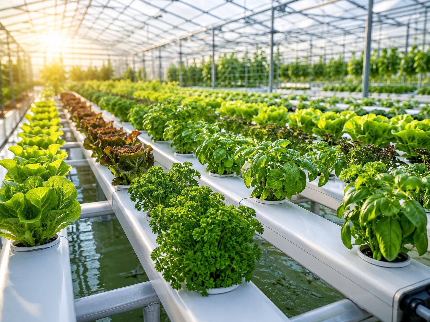 SymbioGreens leafy greens production